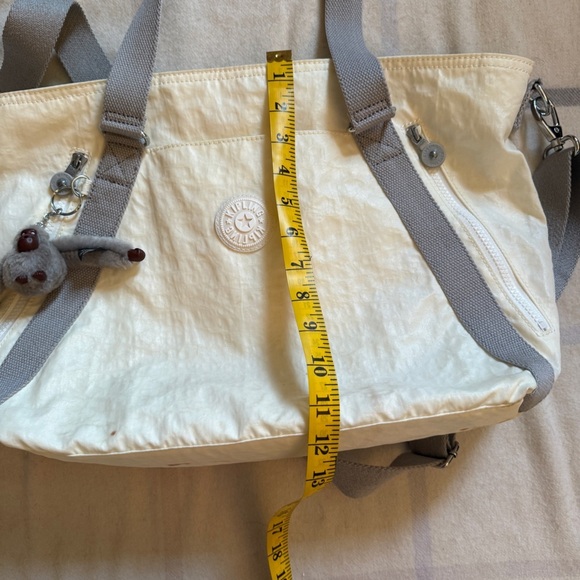 Kipling Cream and Gray Overnight Tote Bag - Picture 13 of 14